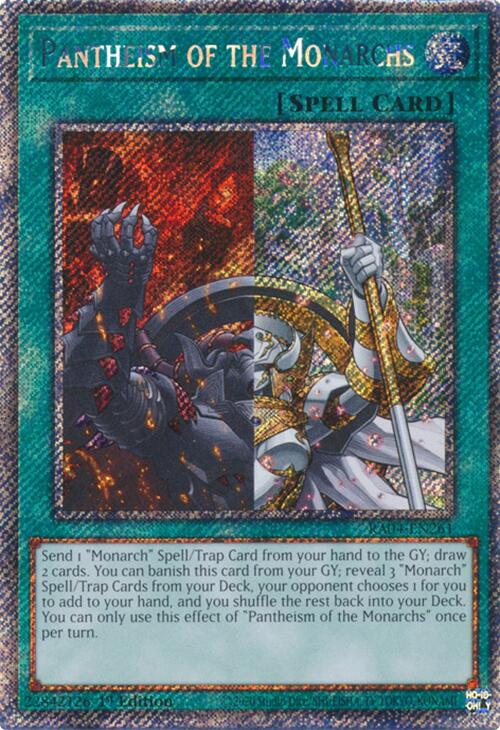 Pantheism of the Monarchs [RA04-EN261] Platinum Secret Rare | Gam3 Escape