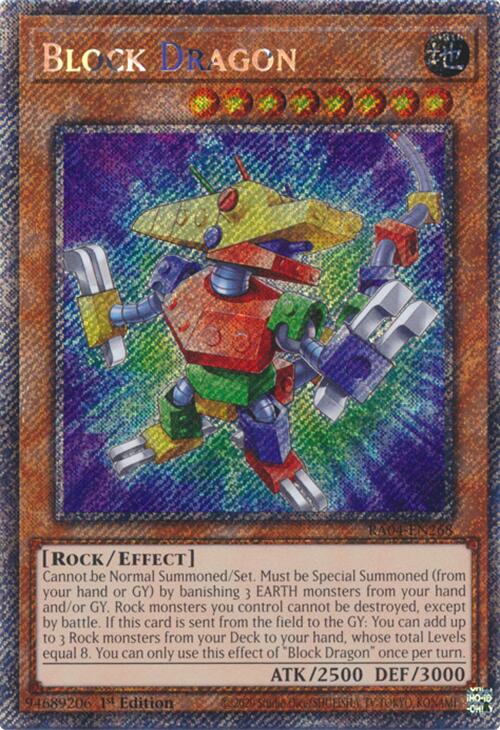 Block Dragon [RA04-EN268] Platinum Secret Rare | Gam3 Escape