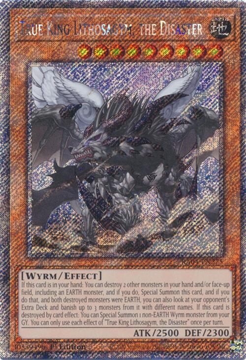 True King Lithosagym, the Disaster [RA04-EN275] Platinum Secret Rare | Gam3 Escape
