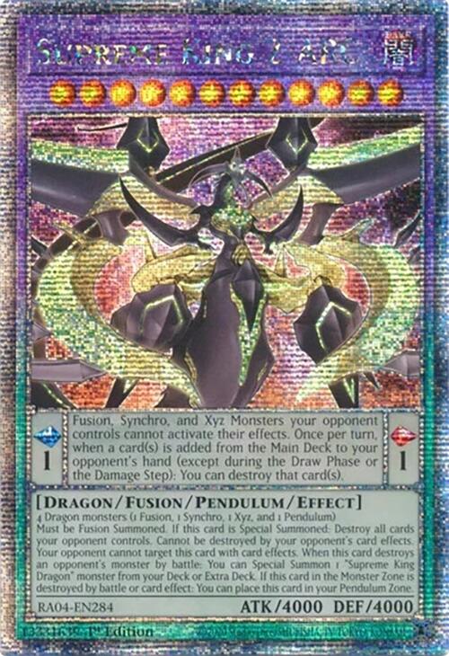 Supreme King Z-ARC [RA04-EN284] Quarter Century Secret Rare | Gam3 Escape
