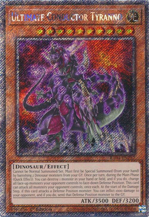 Ultimate Conductor Tyranno [RA04-EN287] Platinum Secret Rare | Gam3 Escape