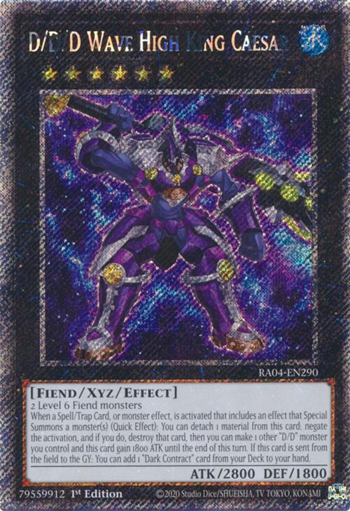 D/D/D Wave High King Caesar [RA04-EN290] Platinum Secret Rare | Gam3 Escape