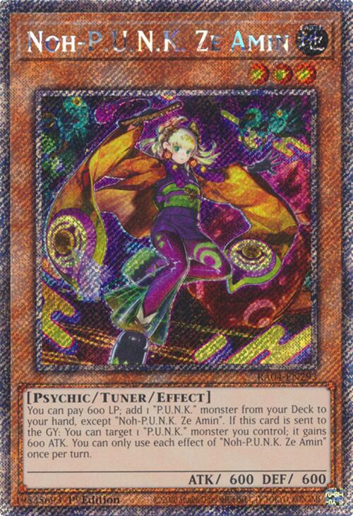 Noh-P.U.N.K. Ze Amin [RA04-EN293] Platinum Secret Rare | Gam3 Escape