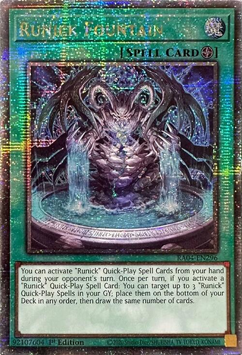 Runick Fountain [RA04-EN296] Quarter Century Secret Rare | Gam3 Escape