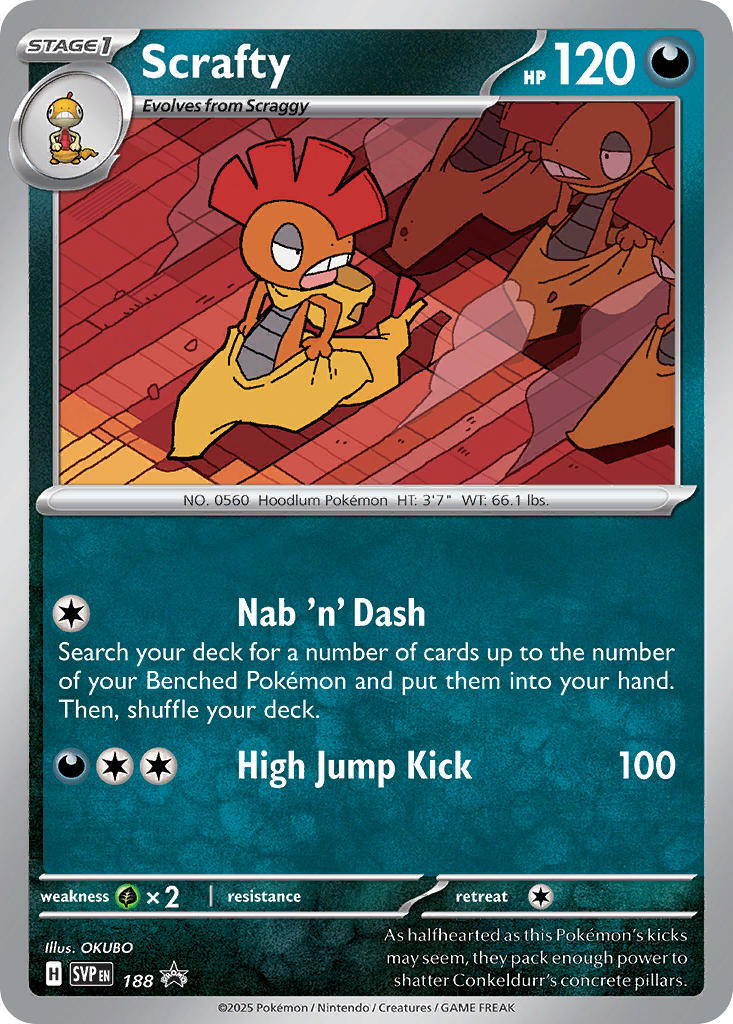 Scrafty (188) [Scarlet & Violet: Black Star Promos] | Gam3 Escape