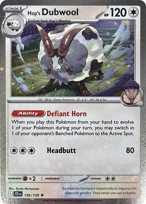 Hop's Dubwool (136/159) (Cosmos Holo) [Scarlet & Violet: Journey Together] | Gam3 Escape