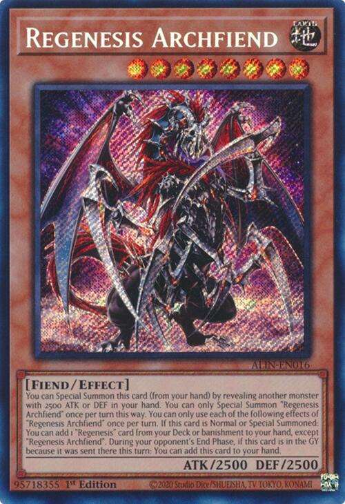 Regenesis Archfiend [ALIN-EN016] Secret Rare | Gam3 Escape