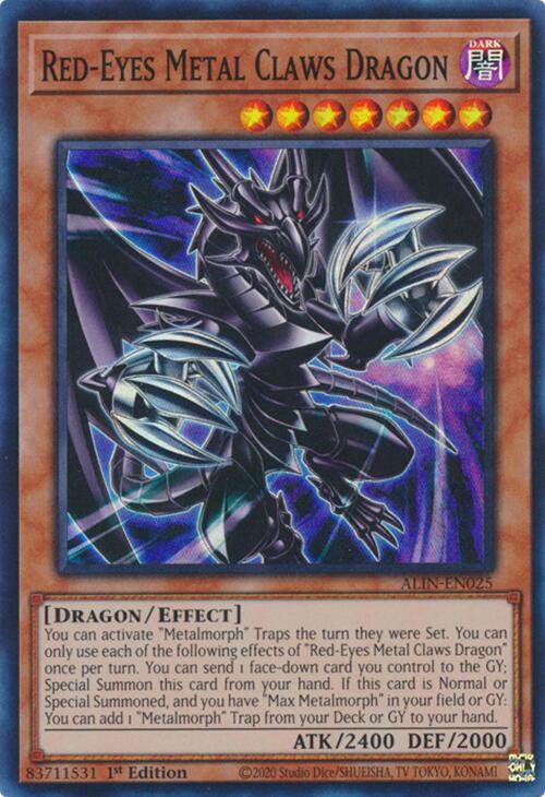Red-Eyes Metal Claws Dragon [ALIN-EN025] Super Rare | Gam3 Escape