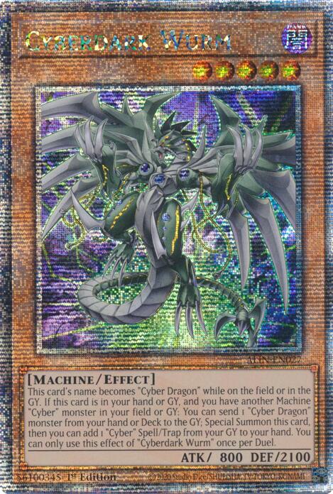 Cyberdark Wurm [ALIN-EN027] Quarter Century Secret Rare | Gam3 Escape