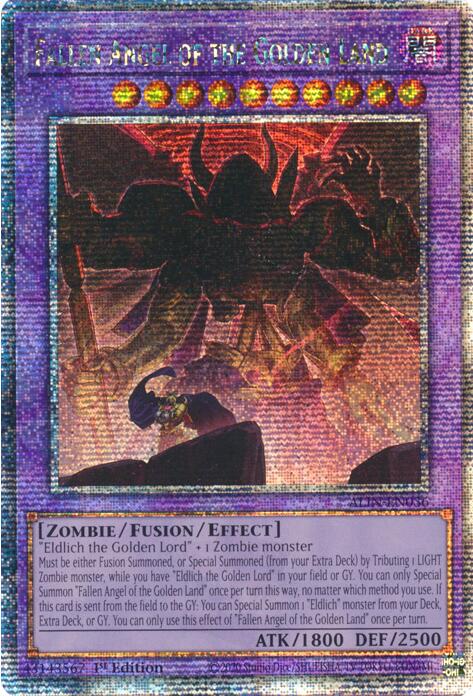 Fallen Angel of the Golden Land [ALIN-EN036] Quarter Century Secret Rare | Gam3 Escape