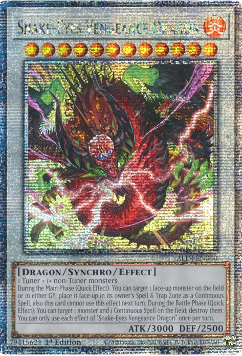 Snake-Eyes Vengeance Dragon [ALIN-EN040] Quarter Century Secret Rare | Gam3 Escape