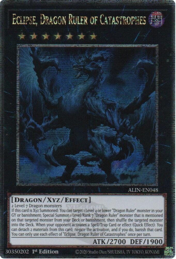 Eclipse, Dragon Ruler of Catastrophes [ALIN-EN048] Quarter Century Secret Rare | Gam3 Escape