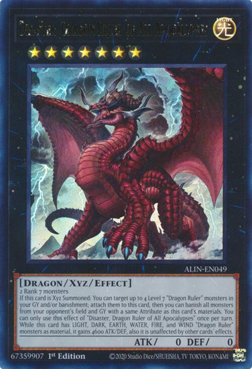 Disaster, Dragon Ruler of All Apocalypses [ALIN-EN049] Ultra Rare | Gam3 Escape
