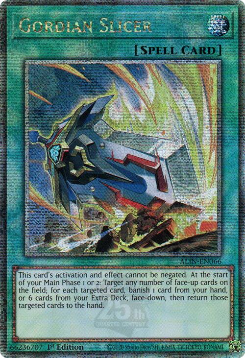 Gordian Slicer [ALIN-EN066] Quarter Century Secret Rare | Gam3 Escape