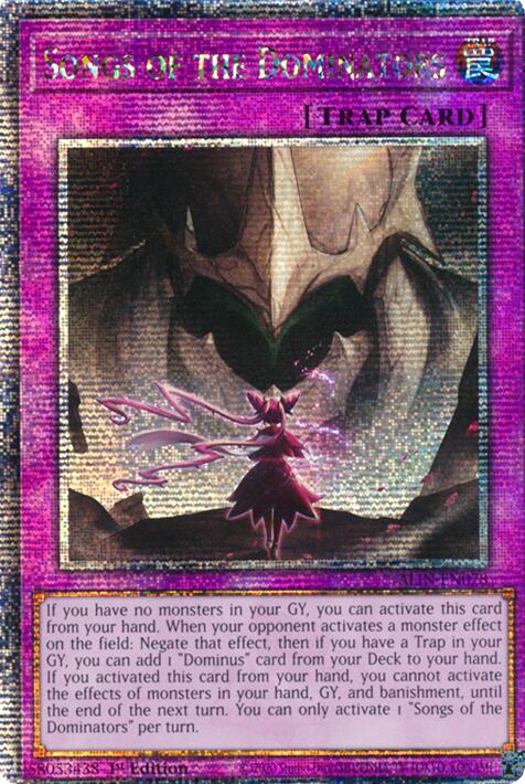 Songs of the Dominators [ALIN-EN078] Quarter Century Secret Rare | Gam3 Escape