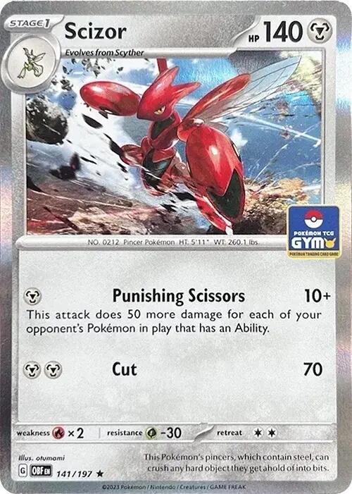 Scizor (141/197) (Pokemon Gym Promo) [Scarlet & Violet: Obsidian Flames] | Gam3 Escape