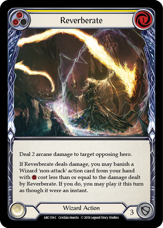 Reverberate (Yellow) [ARC139-C] (Arcane Rising)  1st Edition Normal | Gam3 Escape