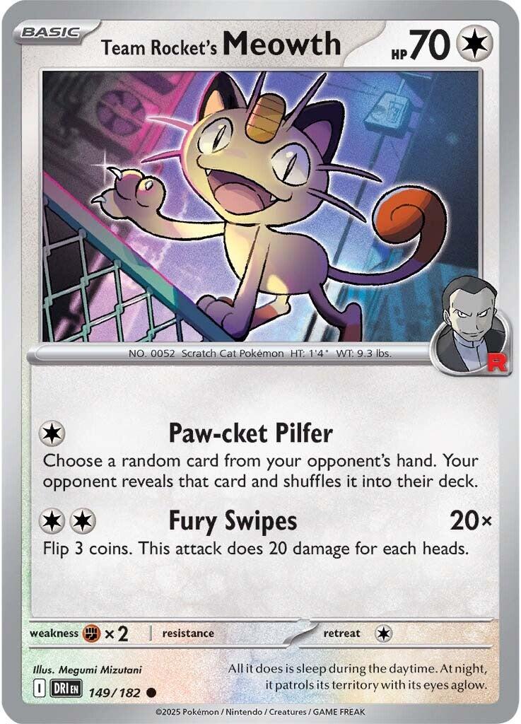 Team Rocket's Meowth (149/182) [Scarlet & Violet: Destined Rivals] | Gam3 Escape