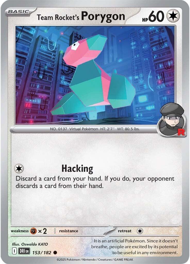 Team Rocket's Porygon (153/182) [Scarlet & Violet: Destined Rivals] | Gam3 Escape