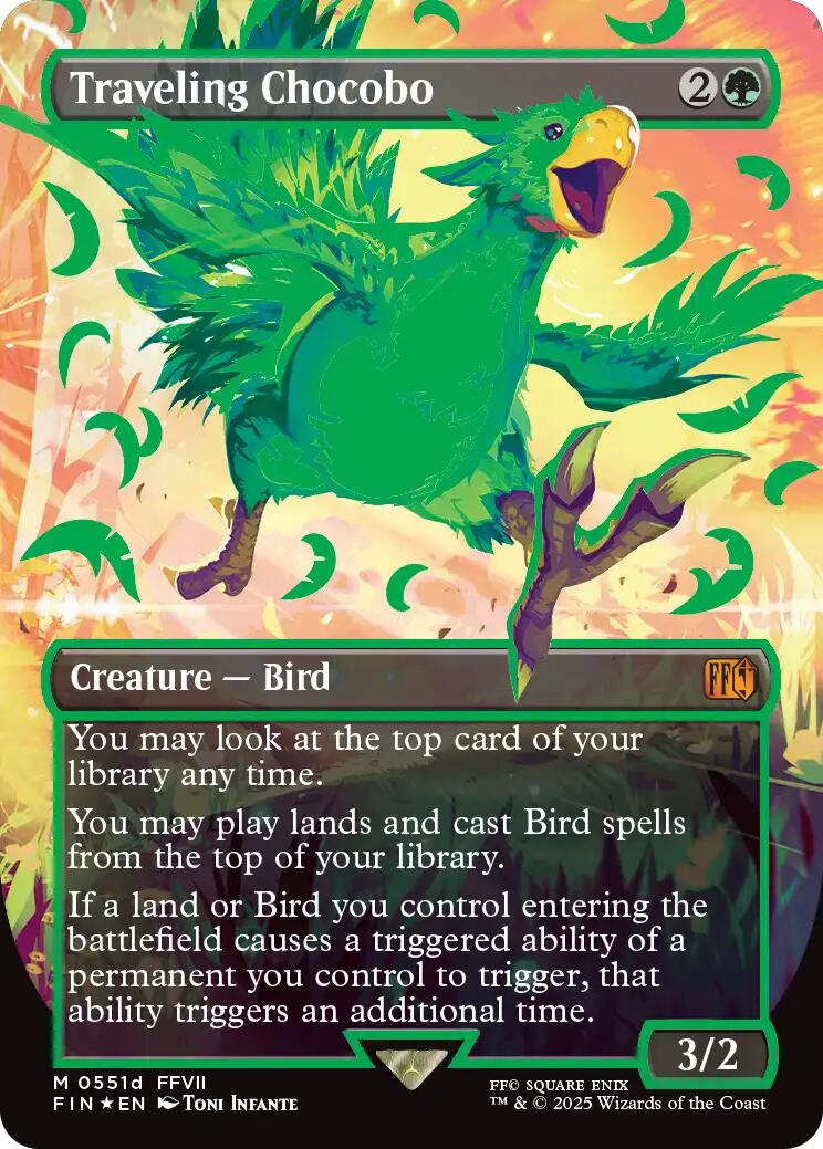 Traveling Chocobo (Borderless) (Neon Ink Green) [FINAL FANTASY] | Gam3 Escape