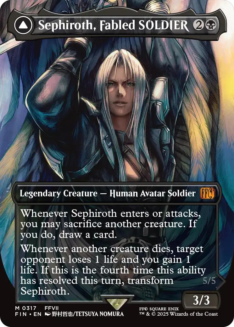 Sephiroth, Fabled SOLDIER // Sephiroth, One-Winged Angel (Borderless) (0317) [FINAL FANTASY] | Gam3 Escape