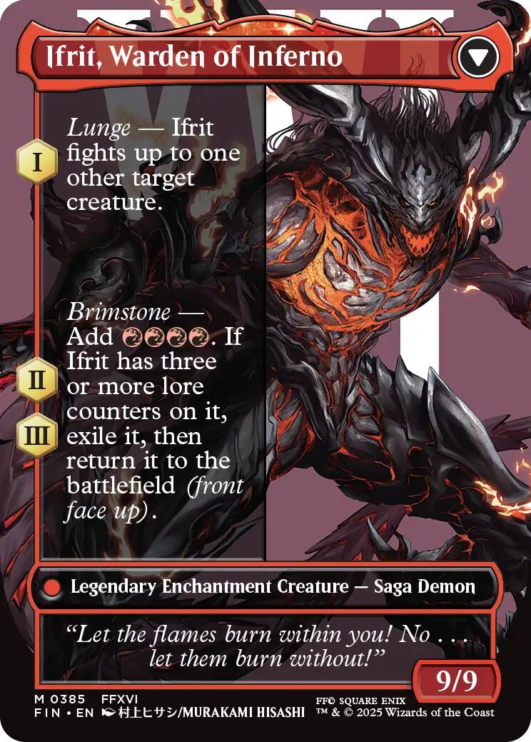 Clive, Ifrit's Dominant // Ifrit, Warden of Inferno (Borderless) (0385) [FINAL FANTASY] | Gam3 Escape