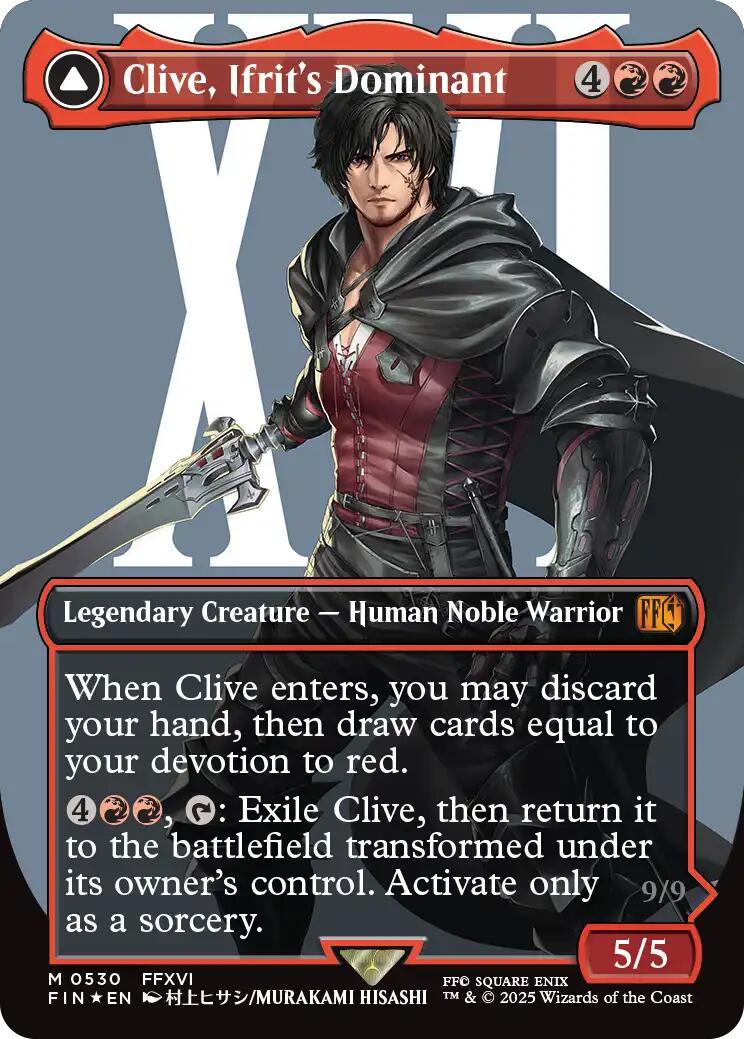 Clive, Ifrit's Dominant // Ifrit, Warden of Inferno (Borderless) (Surge Foil) [FINAL FANTASY] | Gam3 Escape