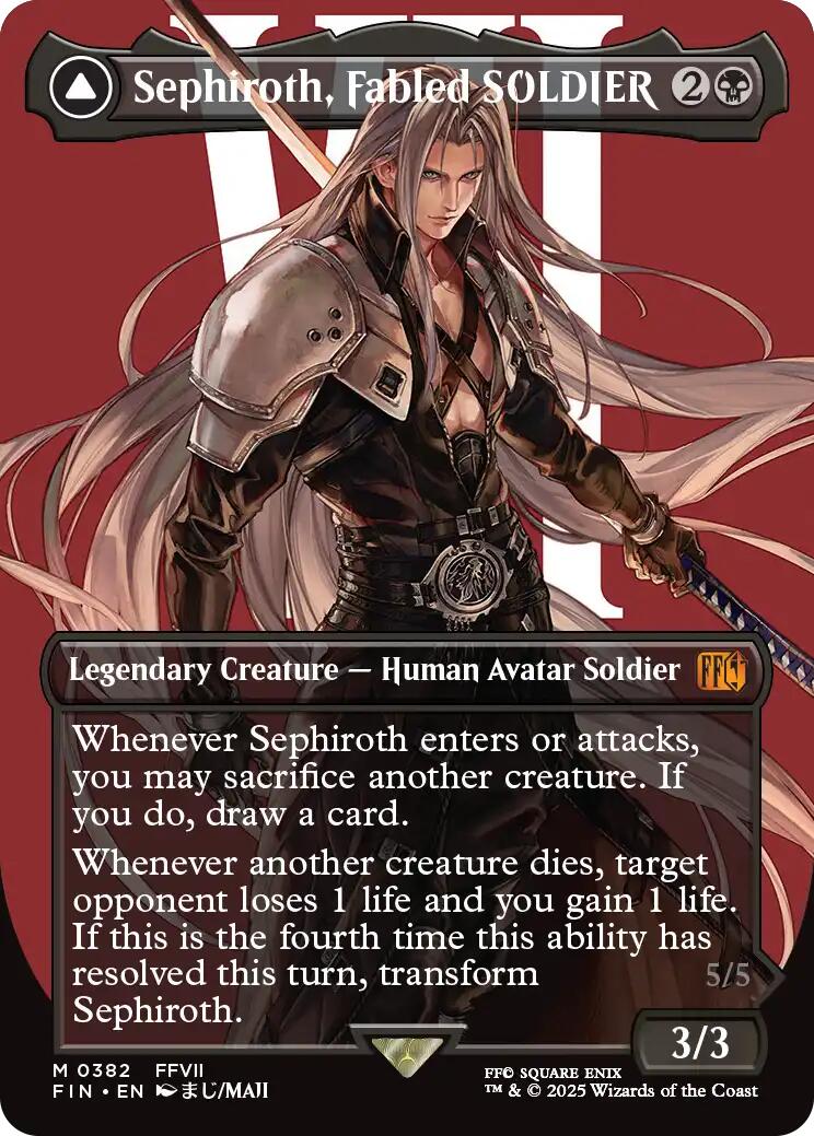 Sephiroth, Fabled SOLDIER // Sephiroth, One-Winged Angel (Borderless) (0382) [FINAL FANTASY] | Gam3 Escape