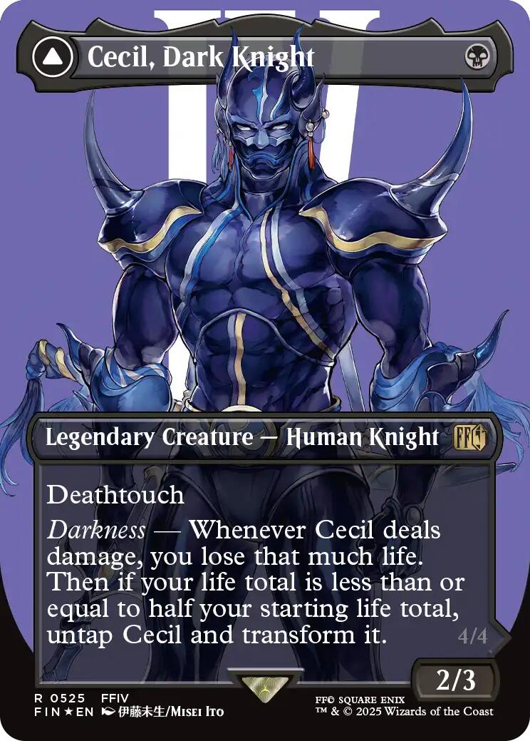 Cecil, Dark Knight // Cecil, Redeemed Paladin (Borderless) (Surge Foil) [FINAL FANTASY] | Gam3 Escape