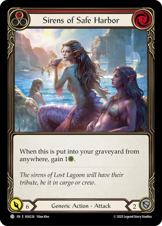 Sirens of Safe Harbor (Red) [SEA226] (High Seas)  Rainbow Foil | Gam3 Escape