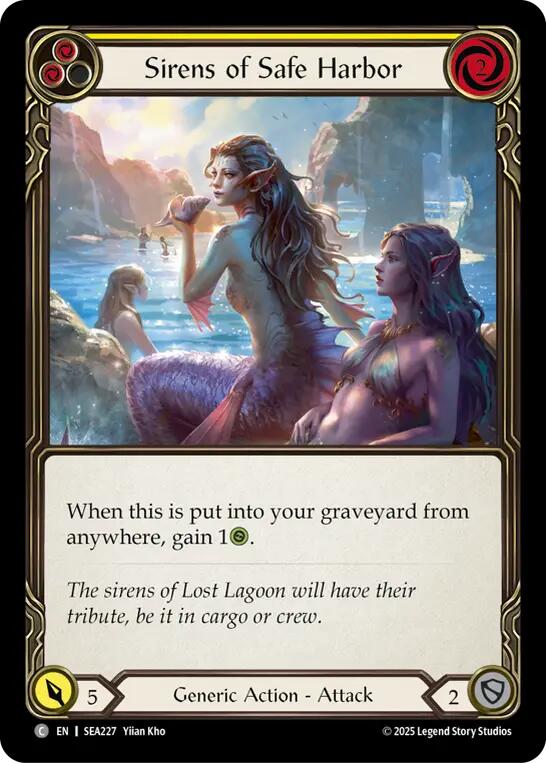 Sirens of Safe Harbor (Yellow) [SEA227] (High Seas)  Rainbow Foil | Gam3 Escape