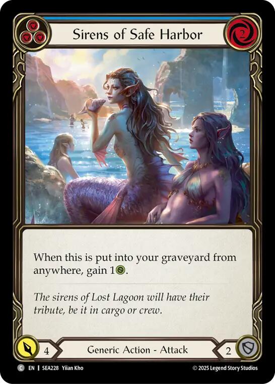 Sirens of Safe Harbor (Blue) [SEA228] (High Seas)  Rainbow Foil | Gam3 Escape