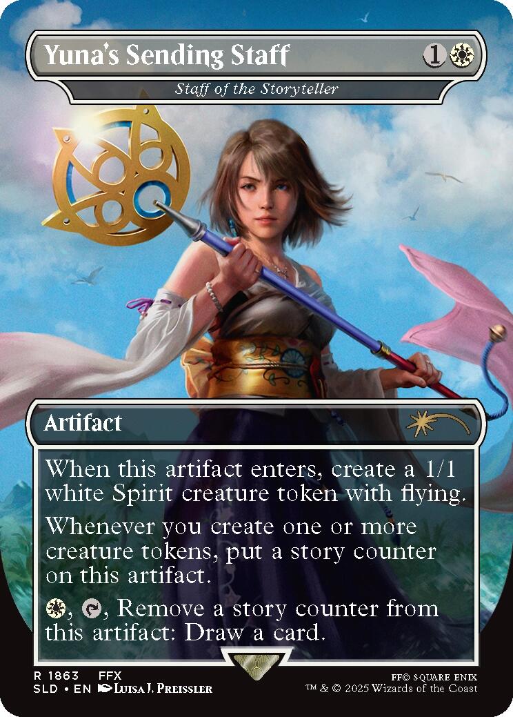 Yuna's Sending Staff - Staff of the Storyteller [Secret Lair Drop Series] | Gam3 Escape