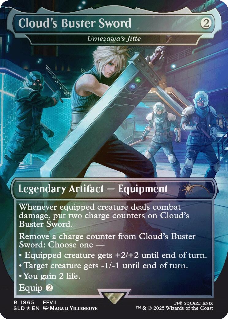 Cloud's Buster Sword - Umezawa's Jitte (Rainbow Foil) [Secret Lair Drop Series] | Gam3 Escape