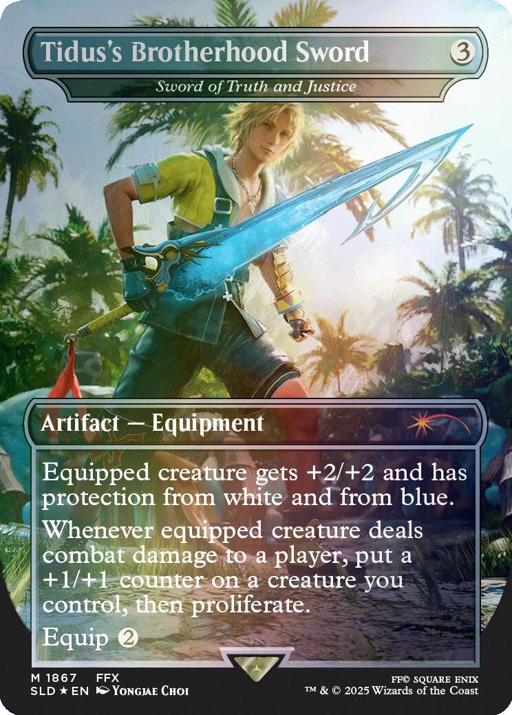 Tidus's Brotherhood Sword - Sword of Truth and Justice (Rainbow Foil) [Secret Lair Drop Series] | Gam3 Escape