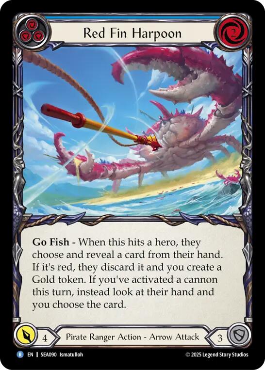 Red Fin Harpoon [SEA090] (High Seas)  Rainbow Foil | Gam3 Escape