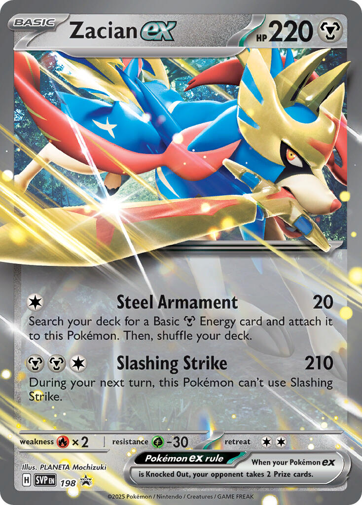 Zacian ex (198) [Scarlet & Violet: Black Star Promos] | Gam3 Escape