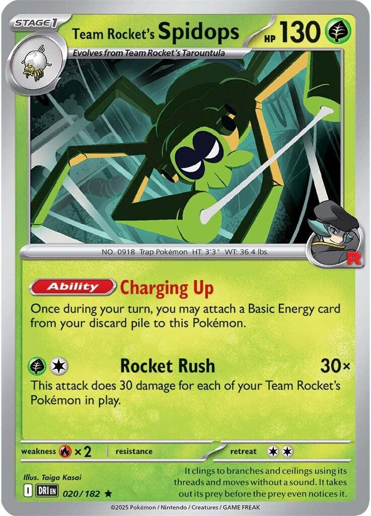 Team Rocket's Spidops (020/182) [Scarlet & Violet: Destined Rivals] | Gam3 Escape