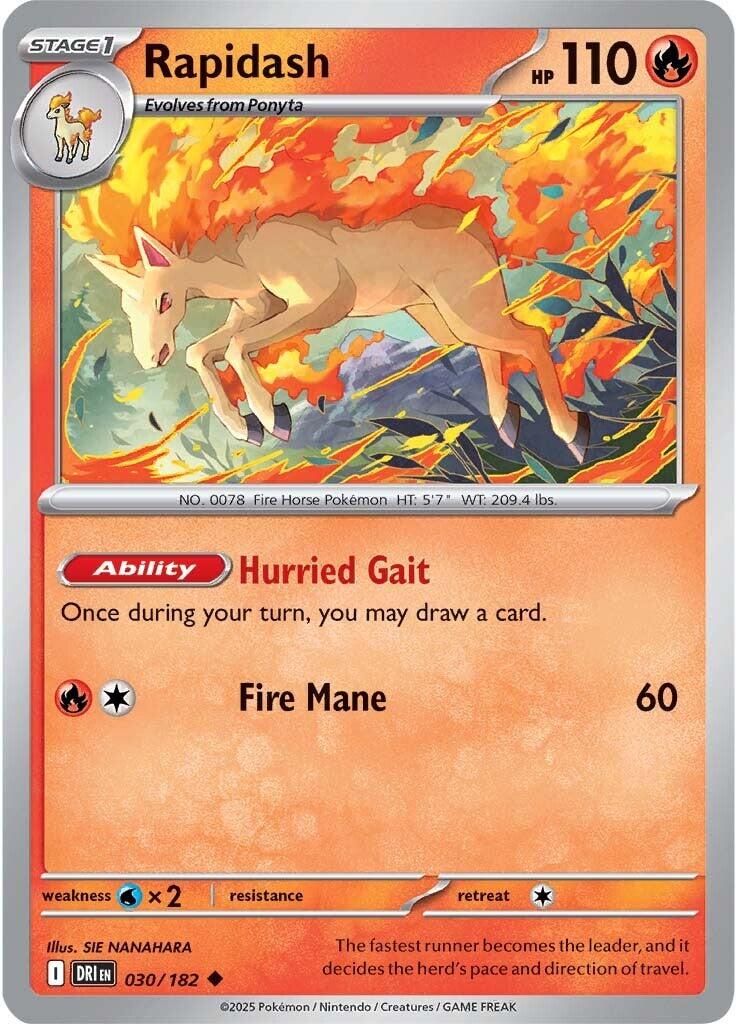 Rapidash (030/182) [Scarlet & Violet: Destined Rivals] | Gam3 Escape