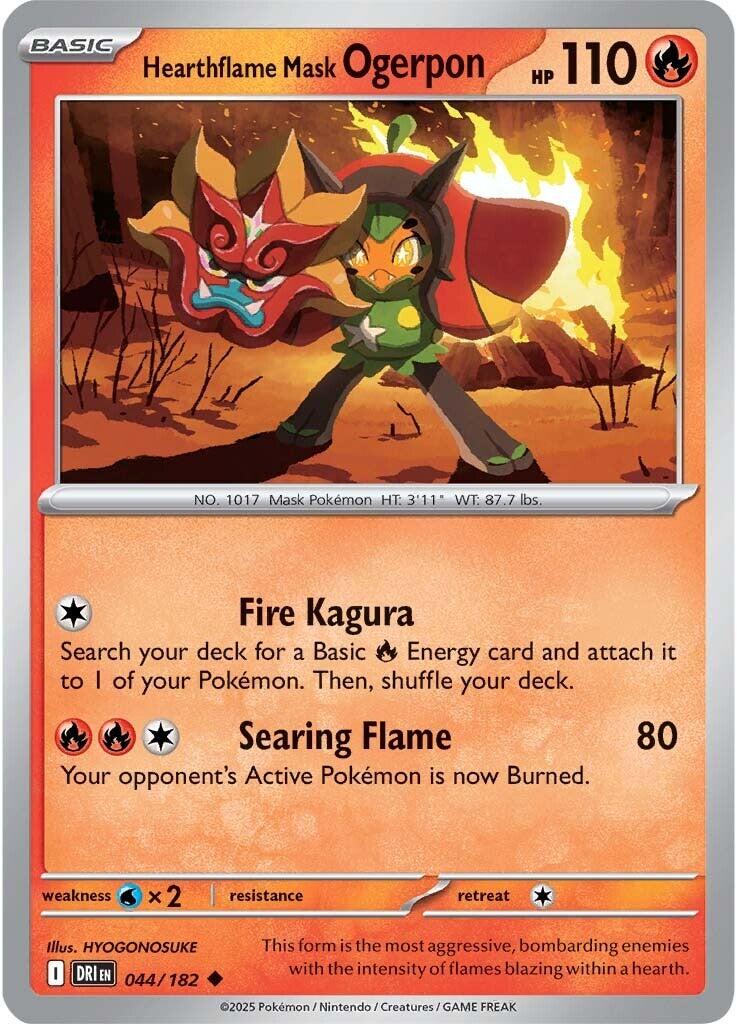 Hearthflame Mask Ogerpon (044/182) [Scarlet & Violet: Destined Rivals] | Gam3 Escape