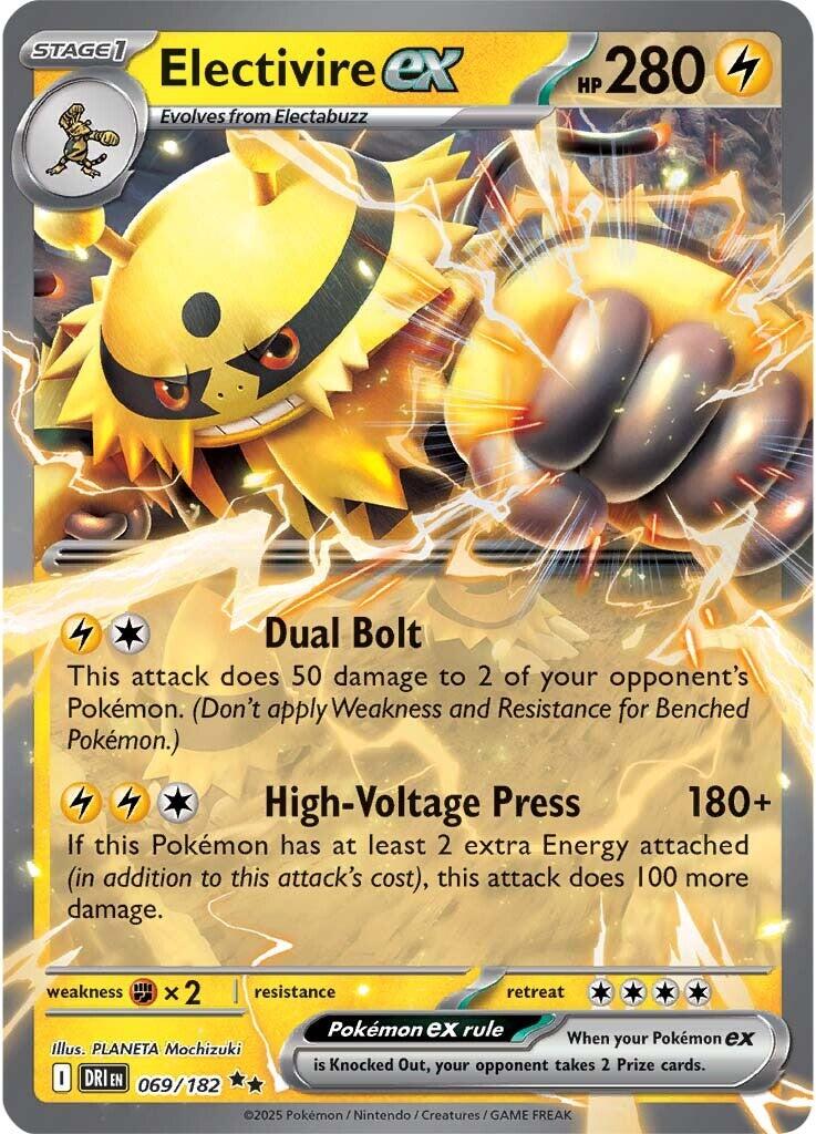 Electivire ex (069/182) [Scarlet & Violet: Destined Rivals] | Gam3 Escape