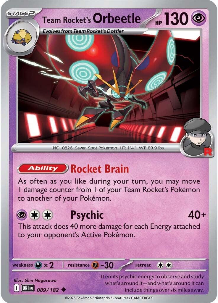Team Rocket's Orbeetle (089/182) [Scarlet & Violet: Destined Rivals] | Gam3 Escape