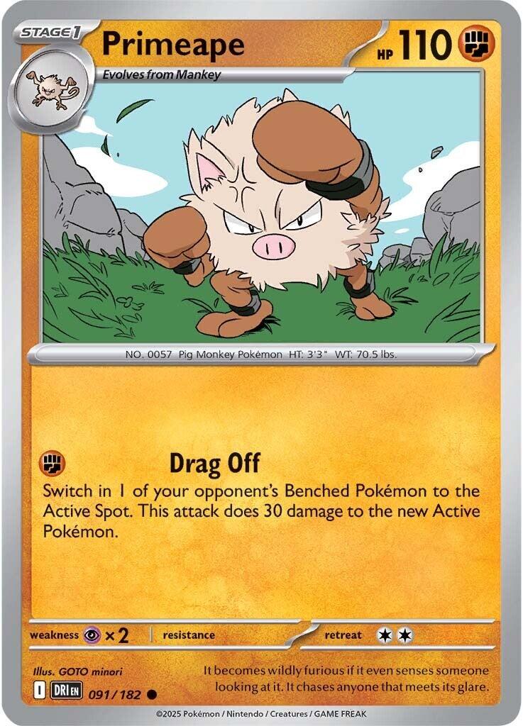 Primeape (091/182) [Scarlet & Violet: Destined Rivals] | Gam3 Escape