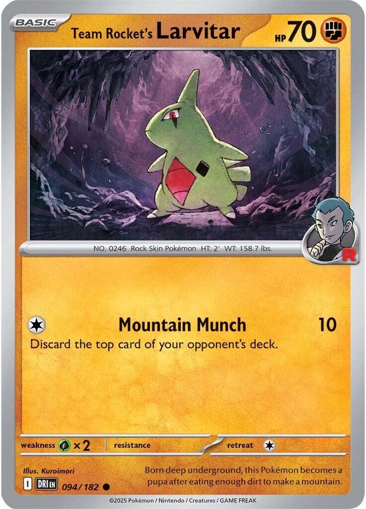 Team Rocket's Larvitar (094/182) [Scarlet & Violet: Destined Rivals] | Gam3 Escape