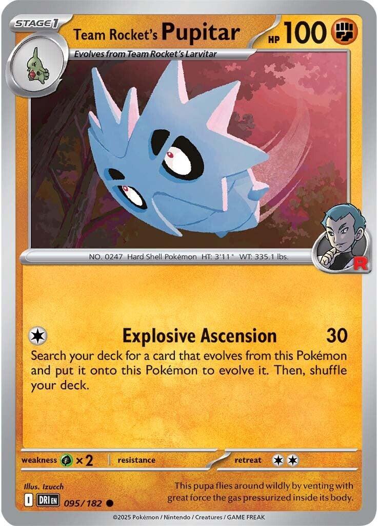 Team Rocket's Pupitar (095/182) [Scarlet & Violet: Destined Rivals] | Gam3 Escape