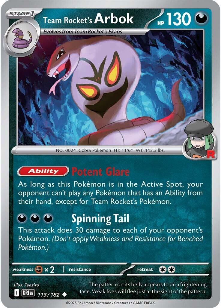 Team Rocket's Arbok (113/182) [Scarlet & Violet: Destined Rivals] | Gam3 Escape