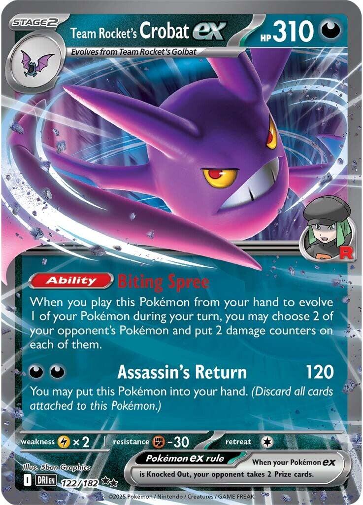 Team Rocket's Crobat ex (122/182) [Scarlet & Violet: Destined Rivals] | Gam3 Escape