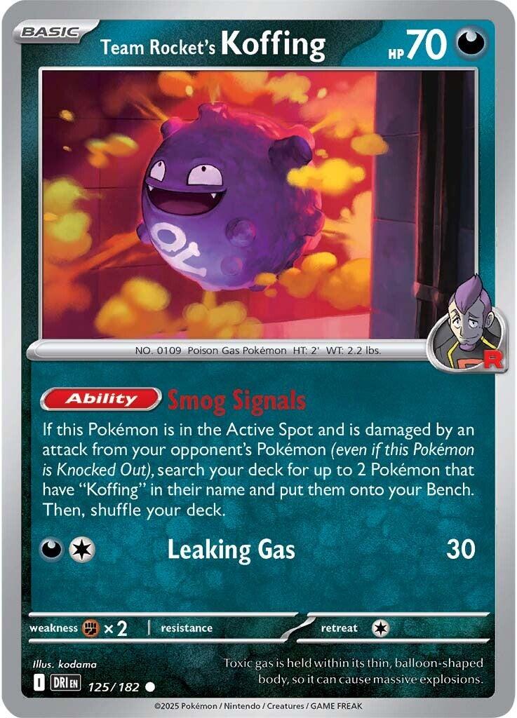 Team Rocket's Koffing (125/182) [Scarlet & Violet: Destined Rivals] | Gam3 Escape