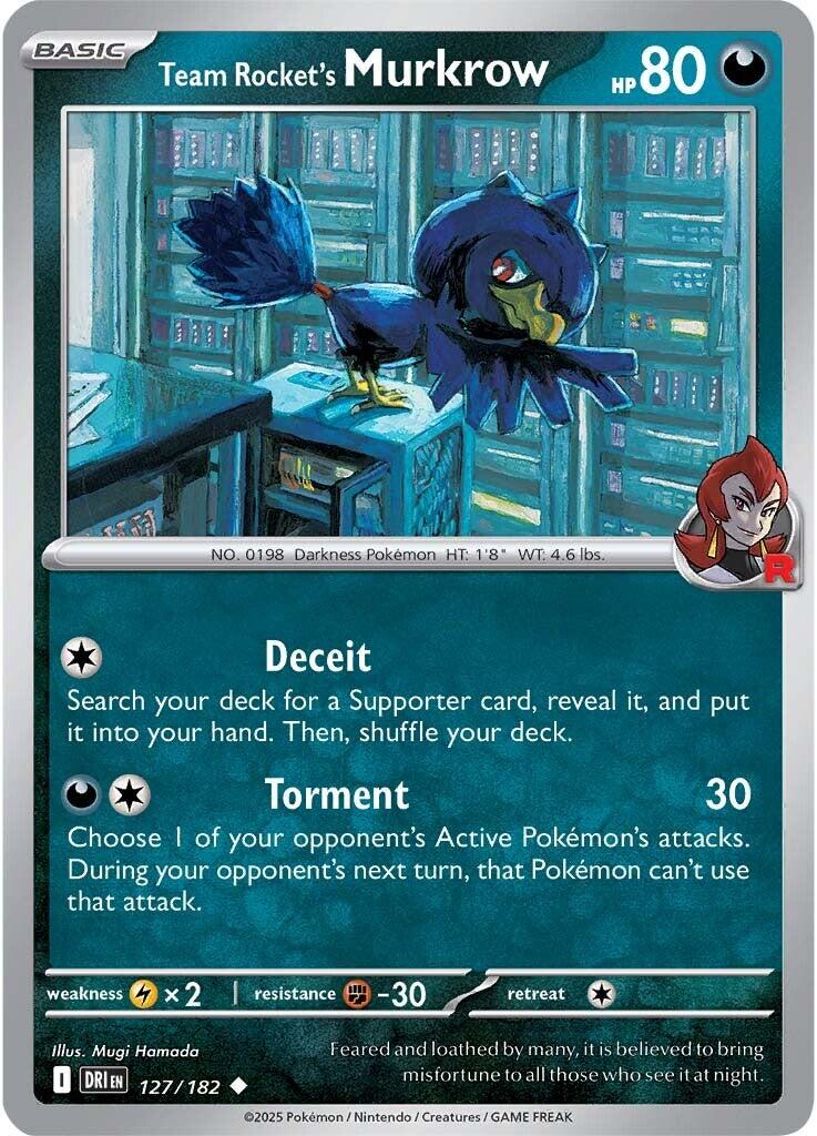 Team Rocket's Murkrow (127/182) [Scarlet & Violet: Destined Rivals] | Gam3 Escape