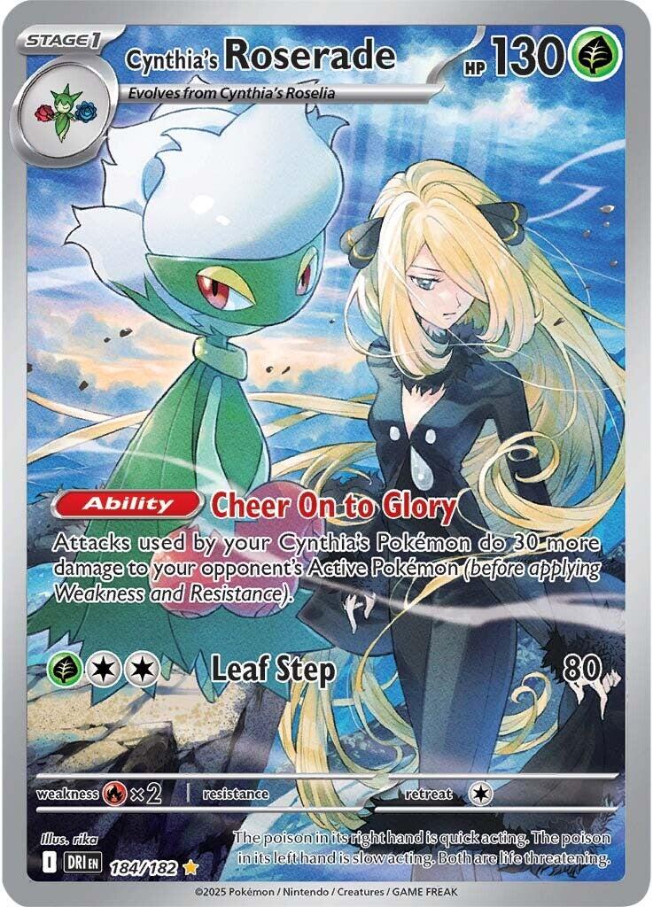 Cynthia's Roserade (184/182) [Scarlet & Violet: Destined Rivals] | Gam3 Escape